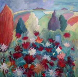 Landscape with Summer Flowers