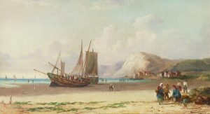 Fisherfolk & Boats on the Shore