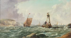 Fishing & Other Vessels off a Harbour
