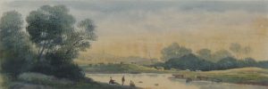 Figures on a Riverbank
