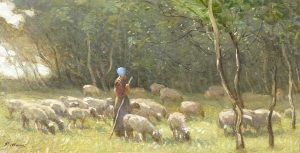 Shepherdess & Flock