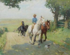 Exercising Horses, Steyning, Sussex