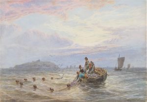 Fishermen Hauling Nets, near Inchkeith, Scotland