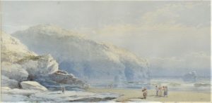 Mussel Gatherers, Trebarwith Strand, Cornwall