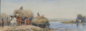 Hay barge near Romney, Hampshire