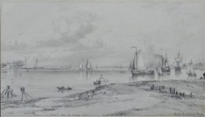 The Y off Amsterdam from the Wester-Dok, Netherlands