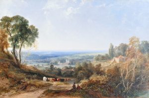 View of Byland Abbey Looking over the Vale of York over Coxwold