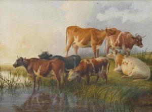 Cattle by the Waterside
