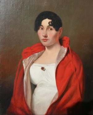 Portrait of a Woman in a Red Cape
