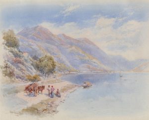 Figures by an Italian Lake