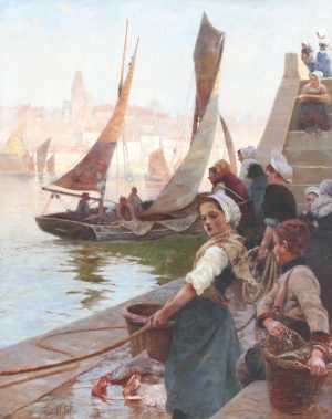 Morning in Boulogne Harbour, France
