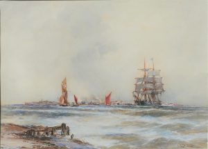 Square Rigger off the Coast