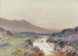 The Okement in Flood, Dartmoor, Devon