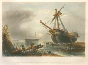 The Westminster & Claudine, ashore near Margate