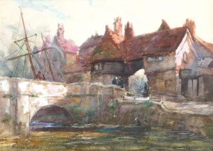 Old Houses by a Bridge