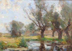 Punting on a River in Summer