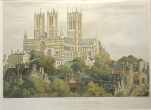 Lincoln Minster, south west view from County Hospital;