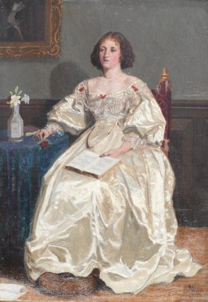 Contemplation (Lady in a Satin Ball-dress)