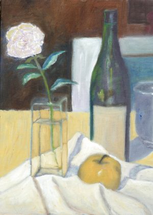 Still Life, Bottle & Flower