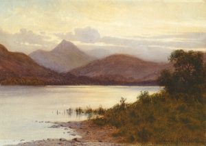 Evening on Derwent Water Causey pike from Broom Hill, Lake District