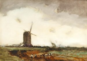 Carters Working near a Windmill