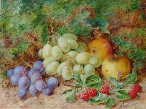 Still life Apples, Grapes & Raspberries