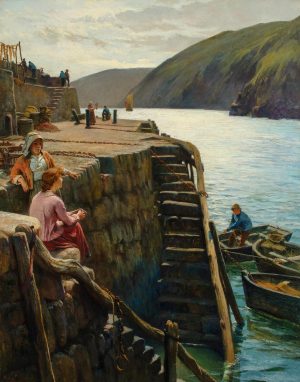 Waiting for the Catch, Clovelly Pier, Devon