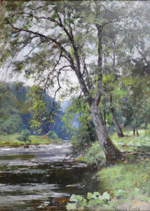 Wooded Riverbank Landscape