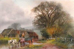 Rural Scene with Farm Cart
