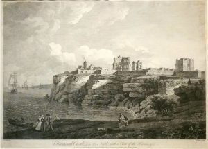 Tinmouth (Tynemouth) Castle (sic) From the North, with a view of the Haven etc.
