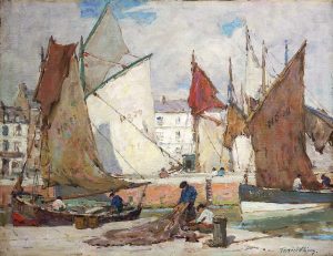 Boats in Harbour, Honfleur, France