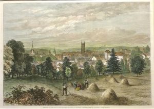 Meeting of the Agricultural Society at Taunton, General View of Taunton from Belmont