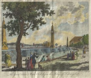 The Grand Cascade & Water Clock, before the Palace of Ludewigslust (Ludwigslust)