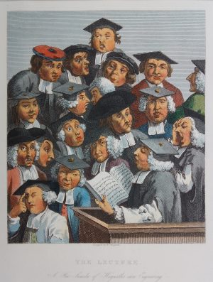 The Lecture, A Facsimile of Hogarth's own engraving