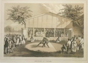 Wrestlers at Yokuhama, Japan
