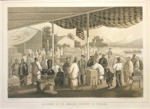 Delivering of the American Presents at Yokuhama, Japan