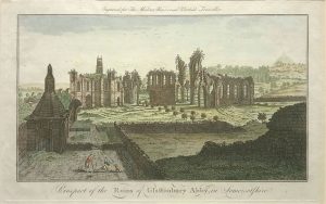 Prospect of the Ruins of Glastonbury Abby (Abbey), in Somersetshire