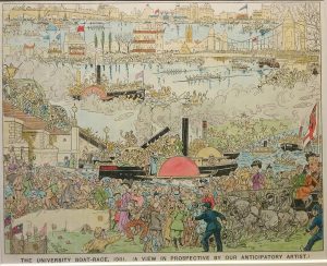 The University Boat Race (a view in prospective by our anticipatory artist)