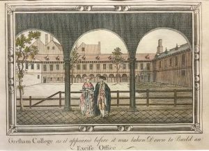 Gresham College as it appeared before it was taken down to build an Excise Office