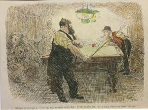 You'll see summat now, sir. I've known 'im put a ball through that winder