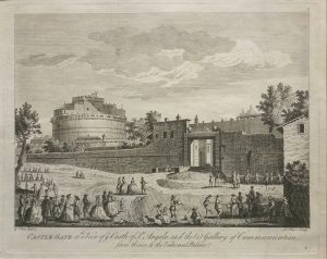 Castle with a View of ye Castle of St. Angelo & the Gallery of Communication to the Vatican Palace