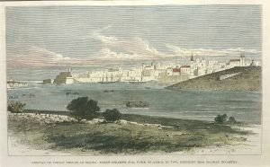 Arrival of Indian Troops at Malta, Screw-steamer Goa, Duke of Athol in tow, 25th Madras Infantry