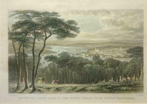 Devonport, Dockyard & the river Tamar, from Mount Edgecumbe