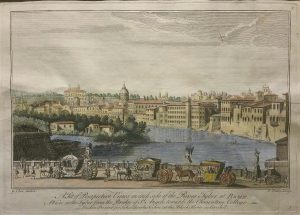 A View on the Tyber (Tiber) from the Bridge of St. Angelo towards Clementine College