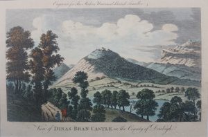 View of Dinas Castle in the County of Denbigh, Denbighshire