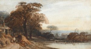 Figures on a Riverside Path