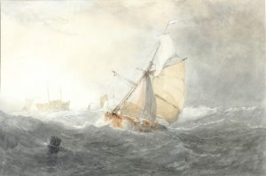 Fishing Boats Caught in a Storm