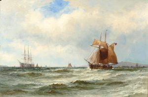 HMS Ganges at Anchor & Other Vessels off Falmouth, Cornwall